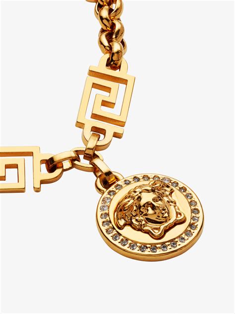 medallon versace|Versace medusa necklace with tag.